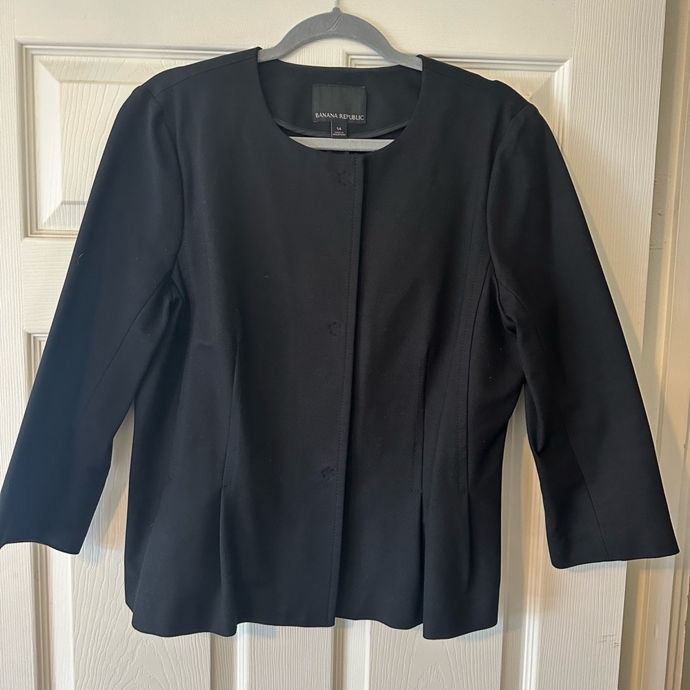 Banana Republic Fitted Black Blazer